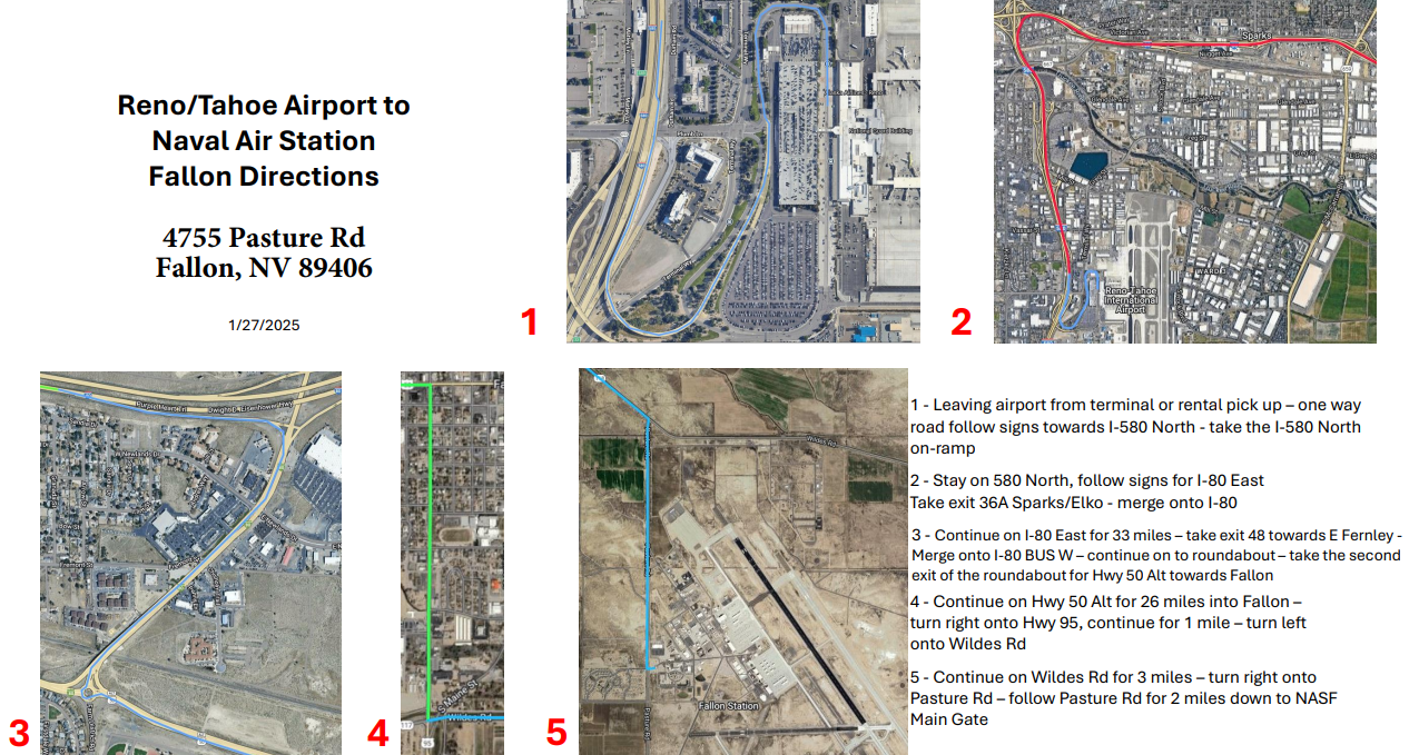 Driving Directions to NAS Fallon